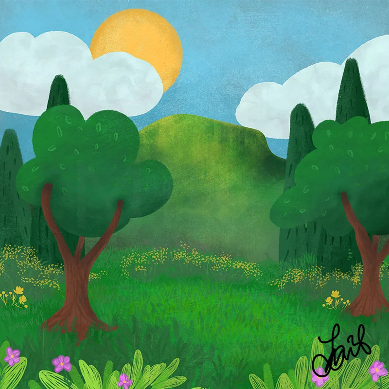 Lesley-Miles-Folk-Art-Hills-Landscape copy